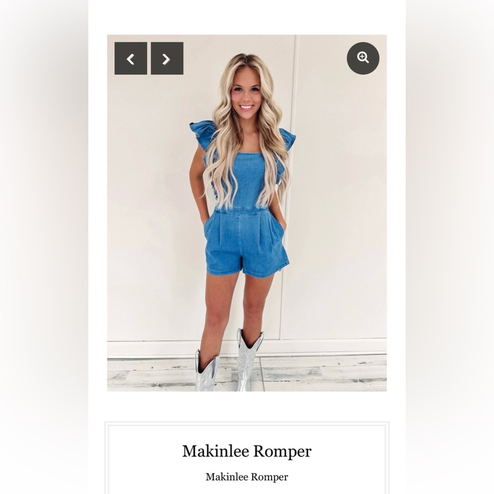 NWOT Makinlee Romper size Large